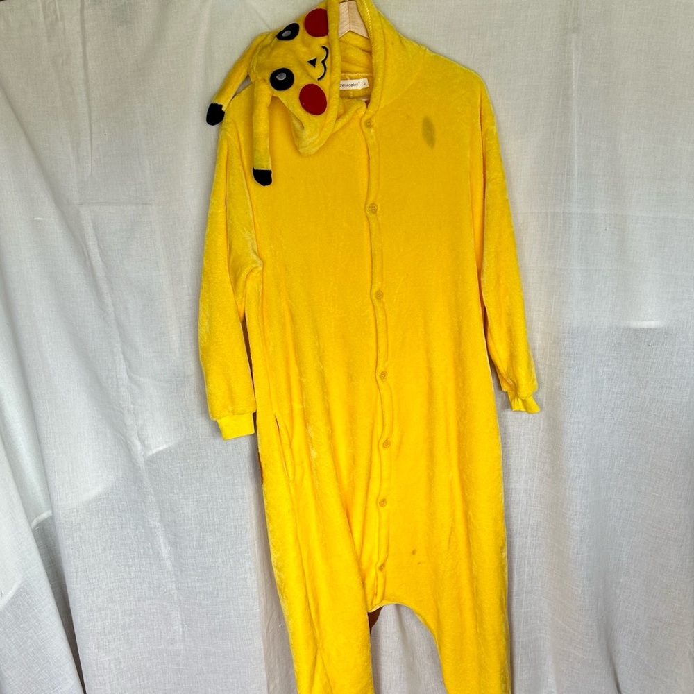 WowCosplay Yellow Pikachu Fleece Onesie